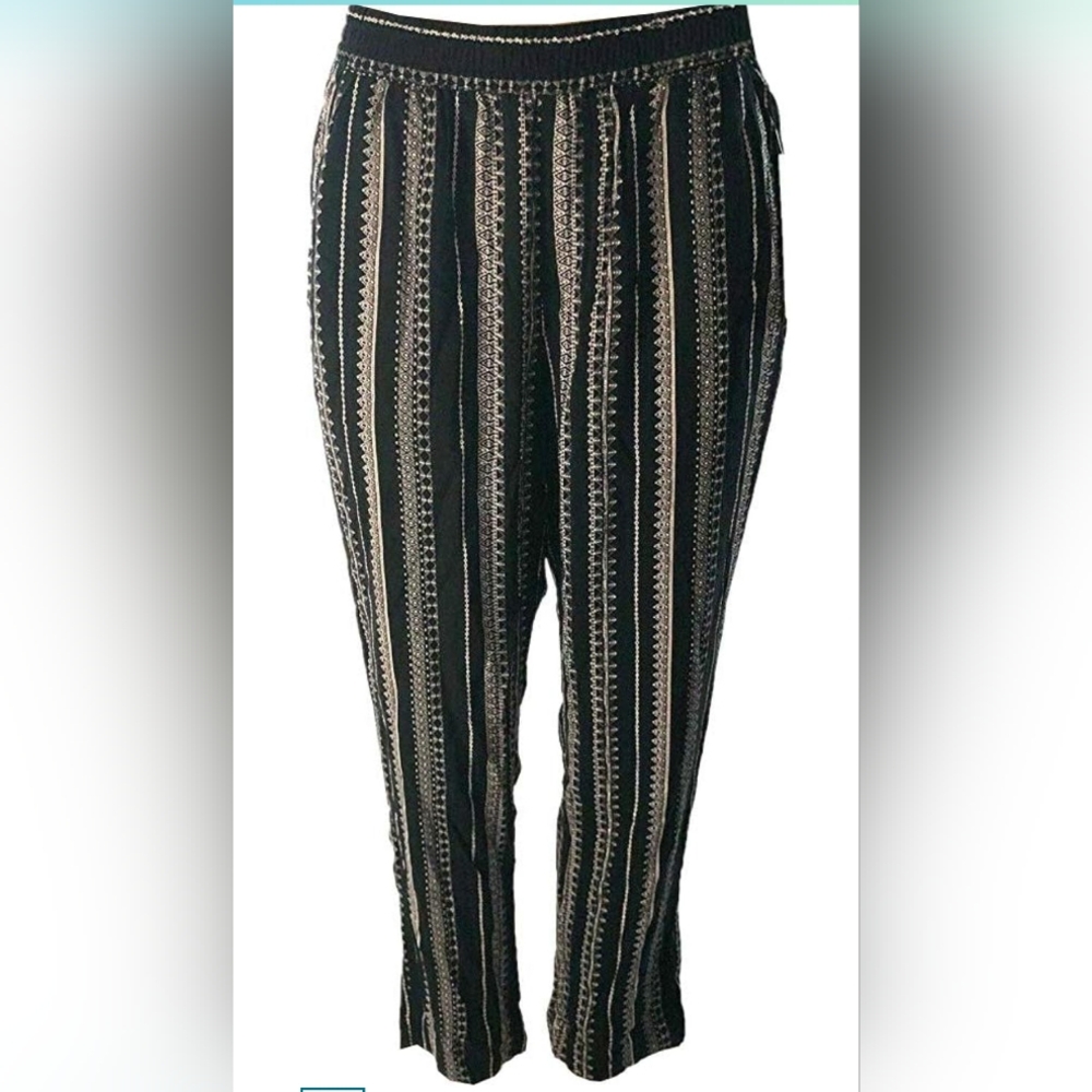 NWT Jessica Simpson Plus Size XXL Women's Black Cadie Pants 26" Inseam NEW cthny